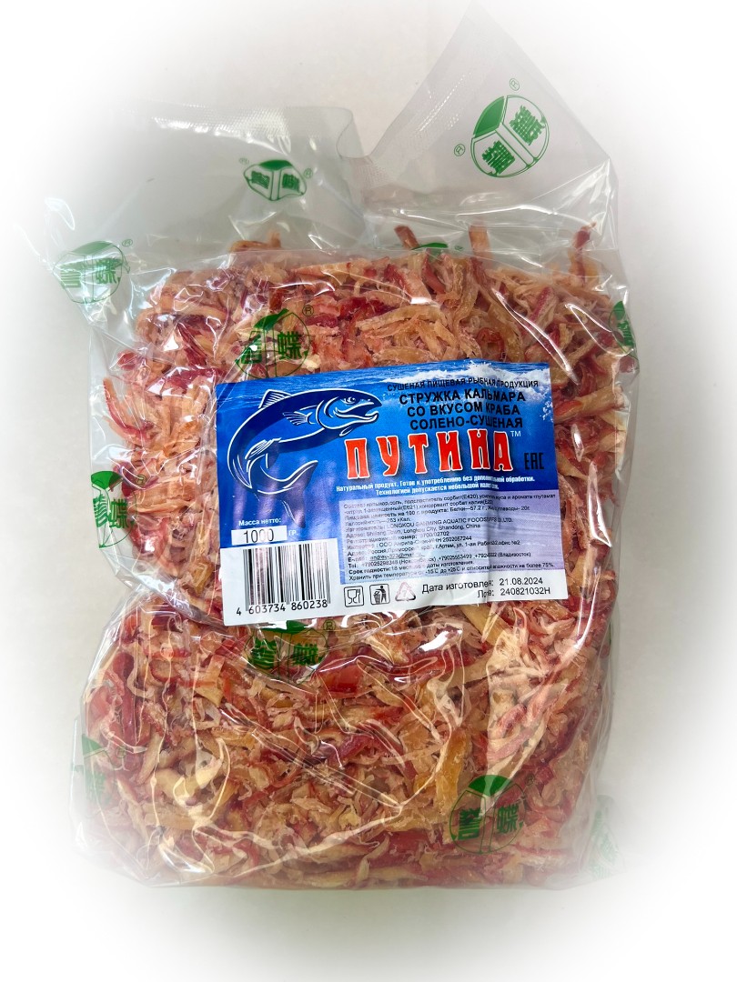 Кальмар стружка со вкусом краба "Розовая" (ПУТИНА) в Нижнем Новгороде
